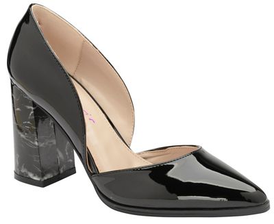 Black 'Bertina' high block heeled shoes